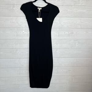 See You Monday black knit bodycon Dress NWT Size Small